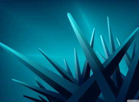 blue 3d crystals wallpaper 1920x1080