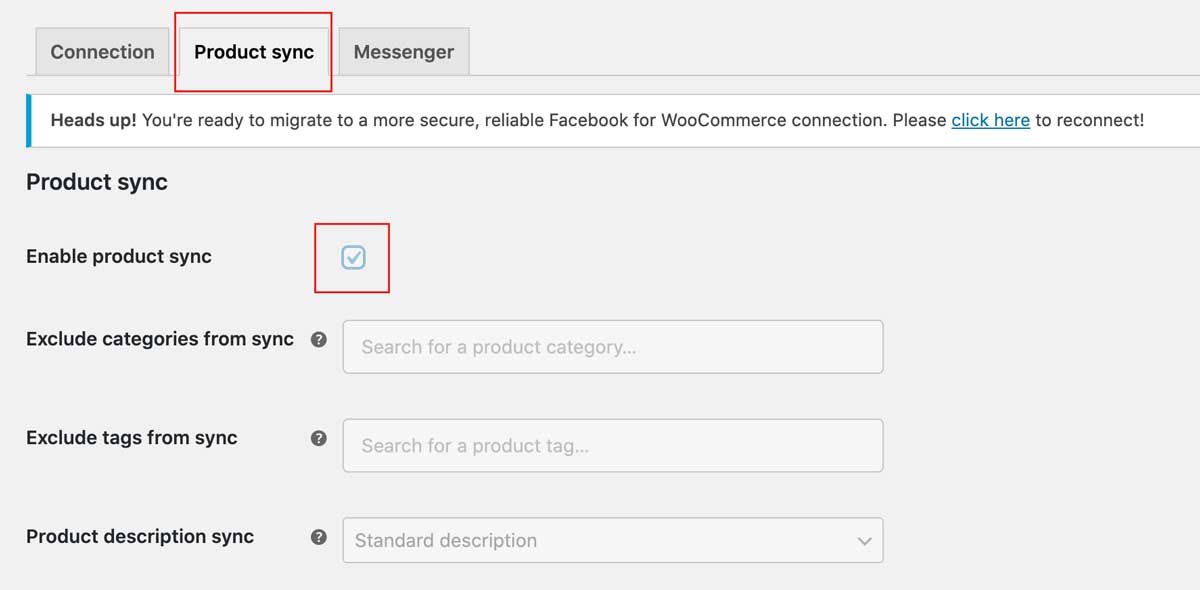 設定 Facebook for WooCommerce