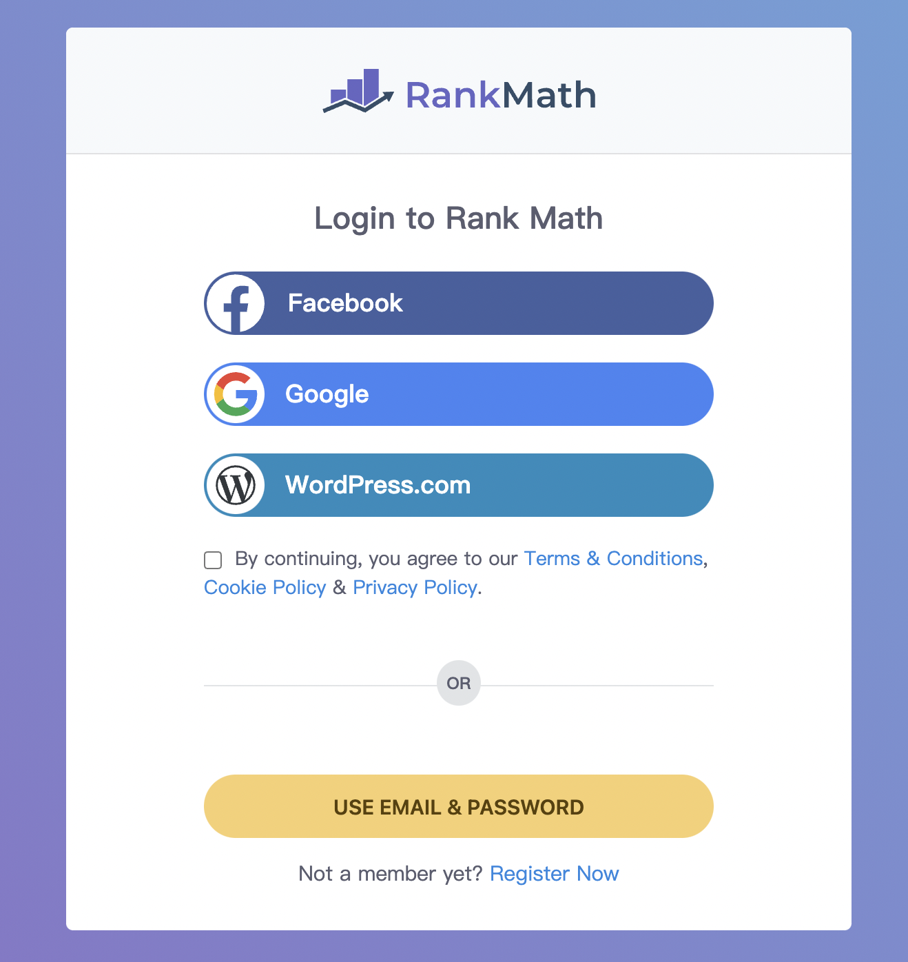 WordPress教學｜SEO超好用外掛Rank Math 基礎安裝：選擇登入帳號