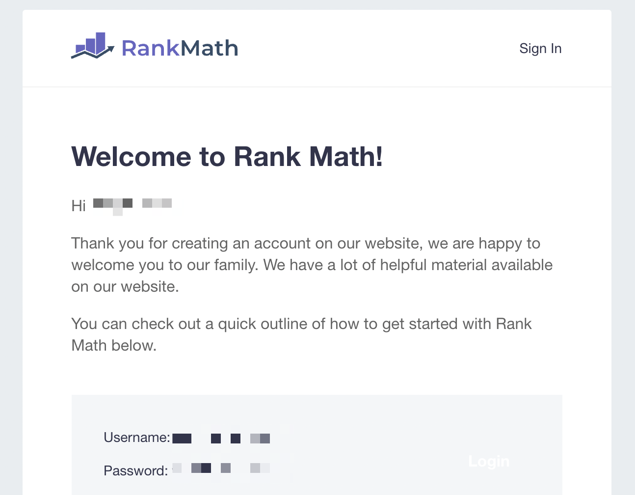 Rank Math基礎安裝設定：登入email就可以看到相關的信件，再回頭登入即可