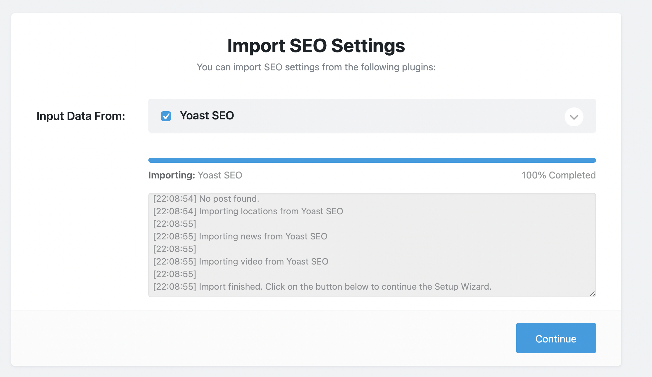Rank Math 設定｜匯入舊外掛資料