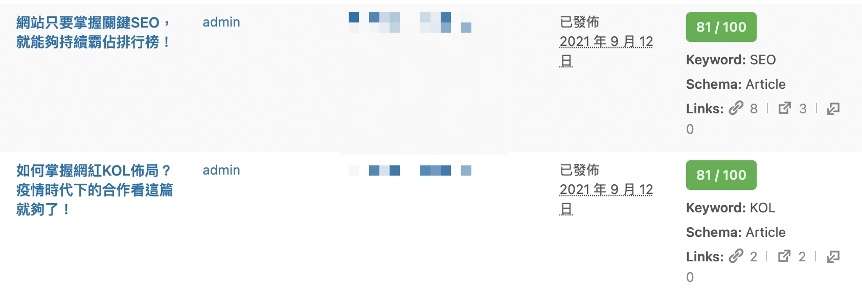 Rank Math SEO分數怎麼看？綠燈、黃燈、紅燈代表什麼意思？