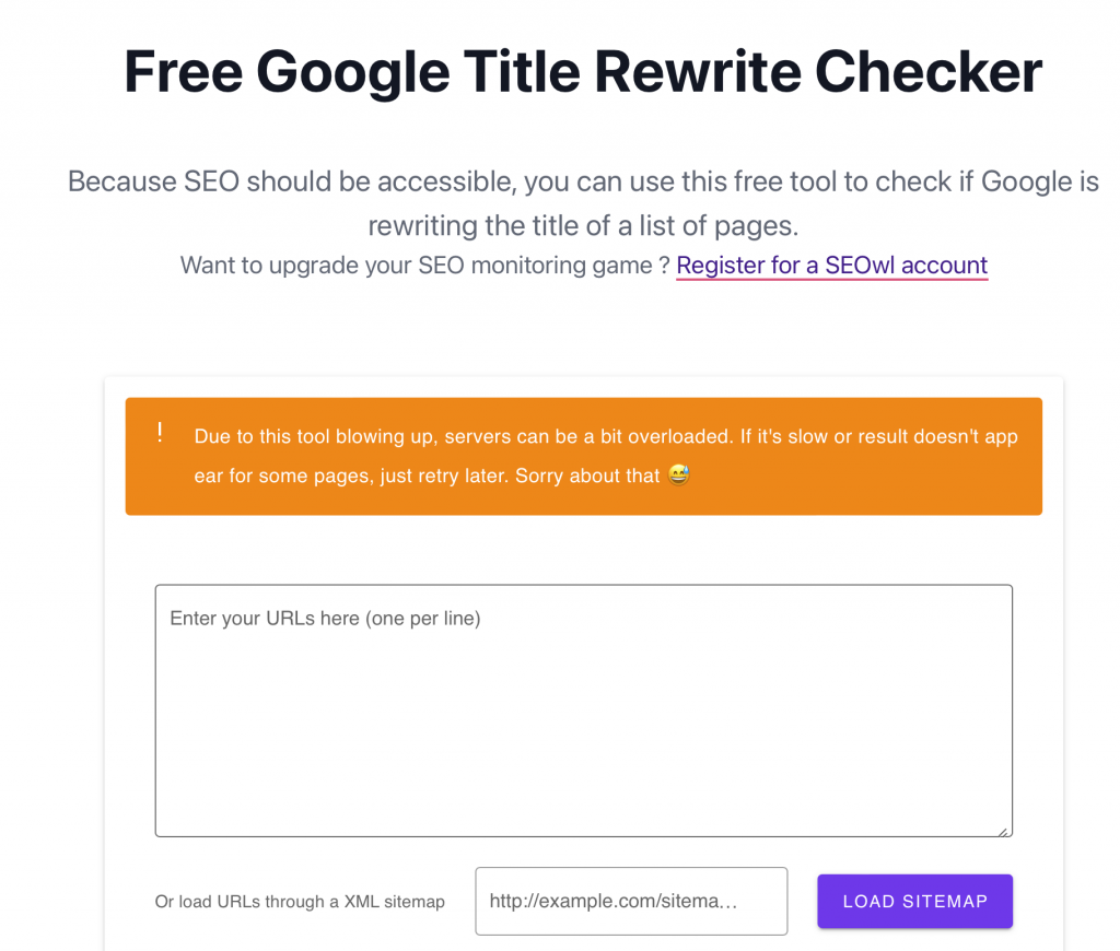 Free Google Title Rewrite Checker