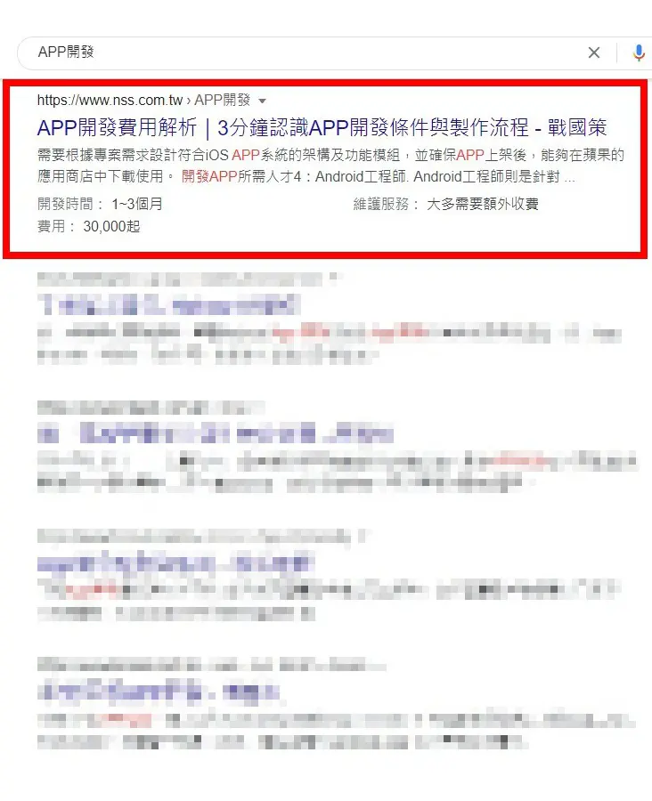 成功案例-1效益: Google排名第一，每年帶來1200萬營收