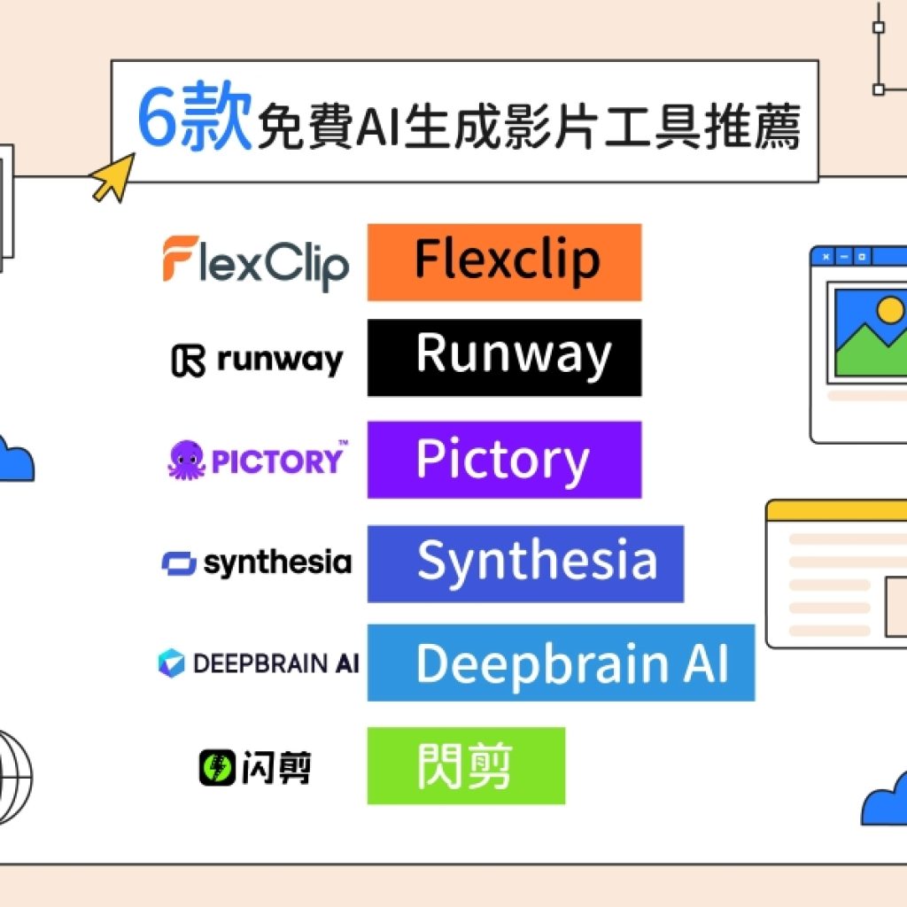 5款免費AI生成影片工具推薦，零基礎也能快速製作吸睛影片戰國策集團