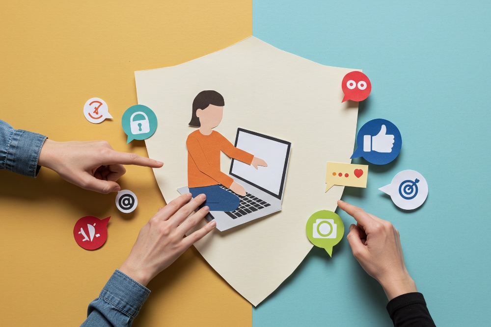 社群圖示，象徵品牌聲譽保護與危機管理