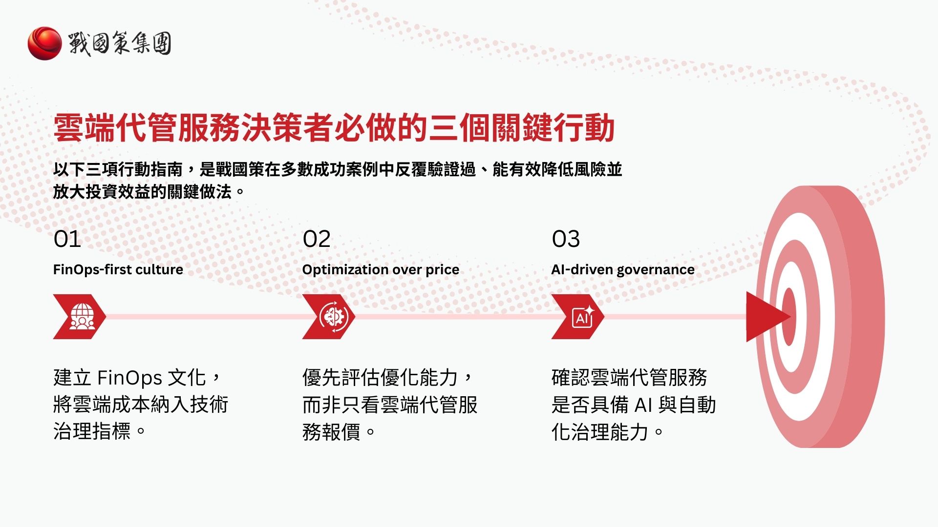 雲端代管服務決策者必做的三個關鍵行動