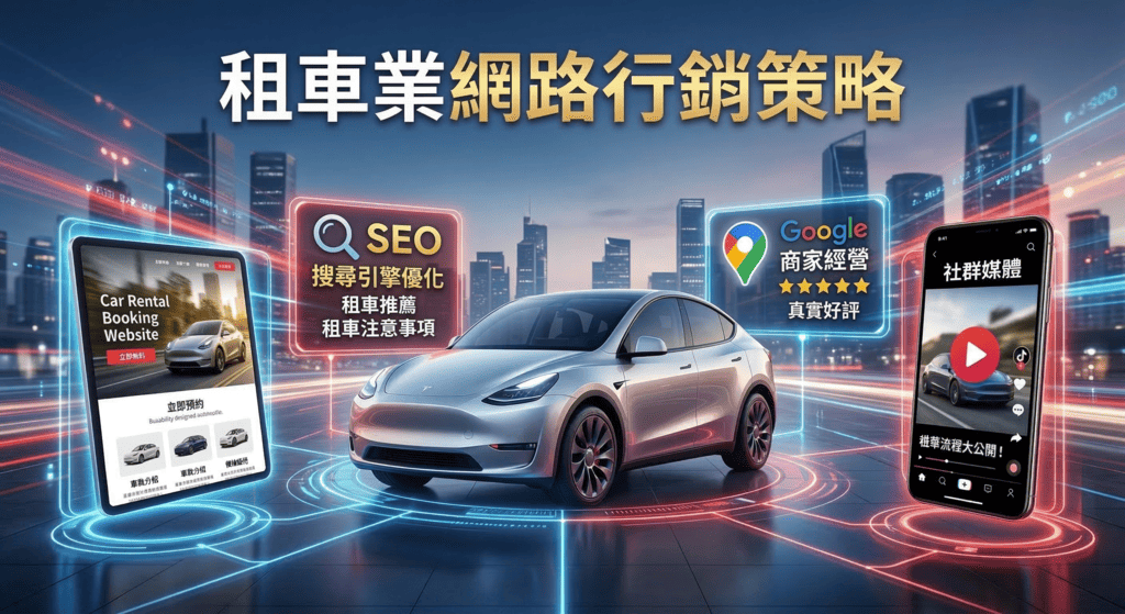租車業只靠廣告？2026年這4個網路行銷缺一不可戰國策集團