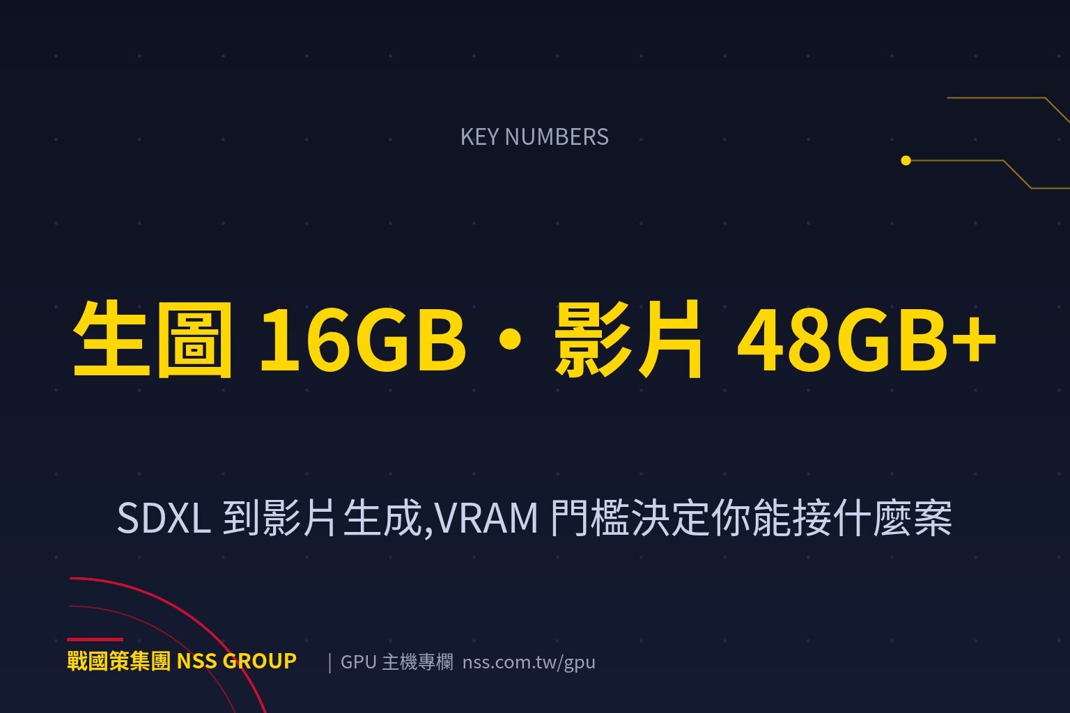 戰國策集團生成式AI GPU主機需求【2026】:SD到影片生成 SDXL 到影片生成,VRAM 門檻決定你能接什麼案